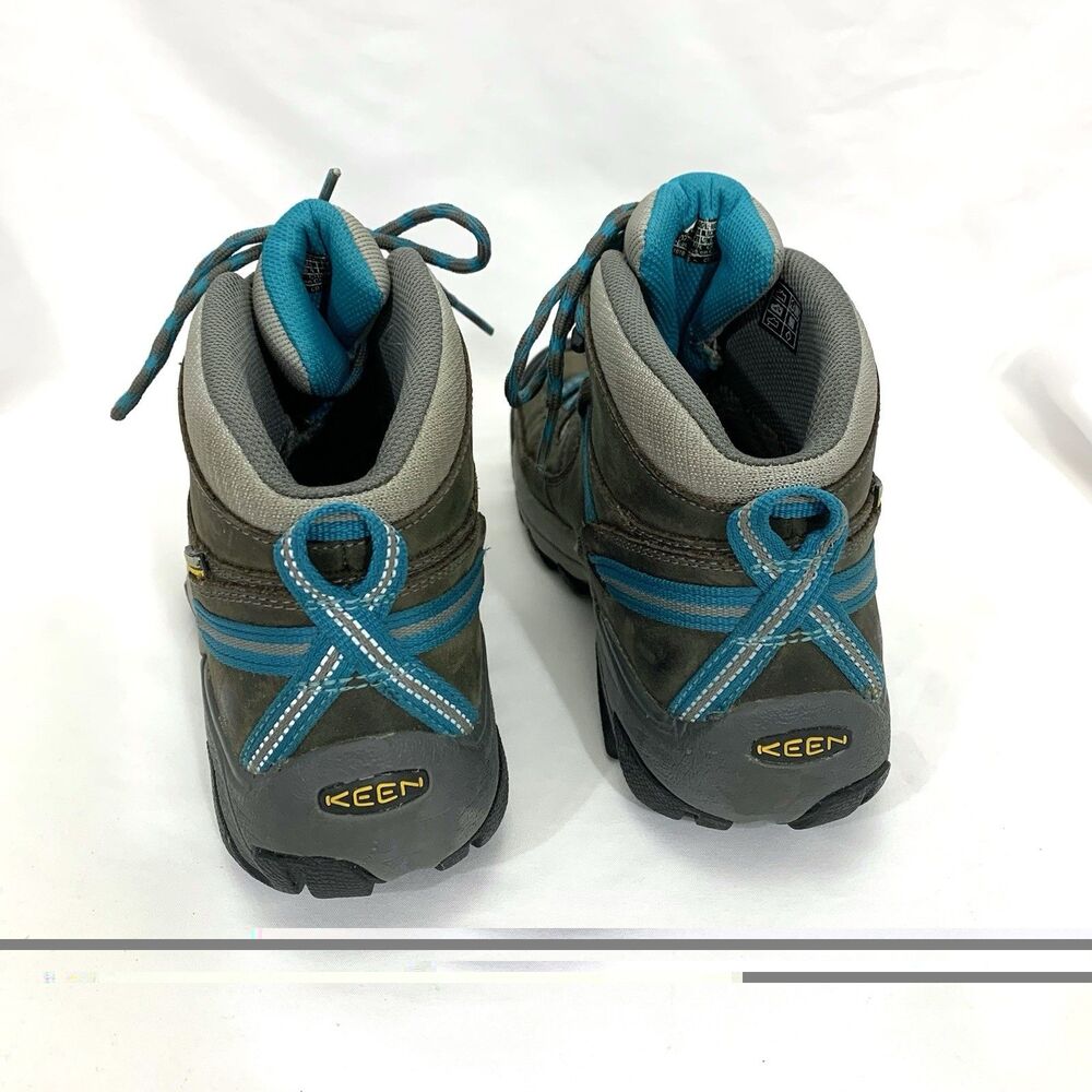 KEEN Targhee II Mid Hiking Boots Gray Blue Waterproof Size 9 39.5 (No Insoles) - Picture 9 of 14